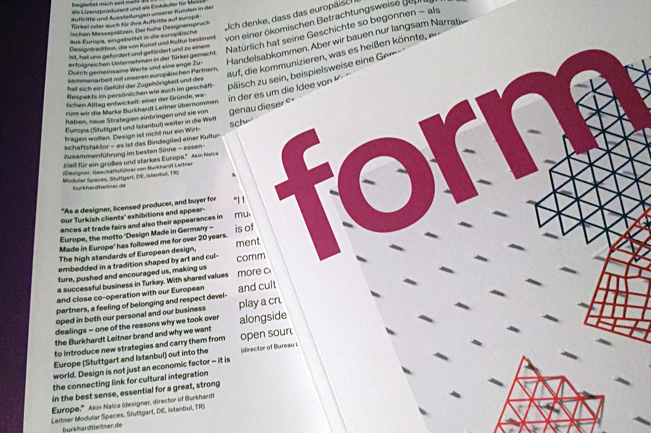 ​Form Magazine new issue focuses on “meaning of design for Europe”